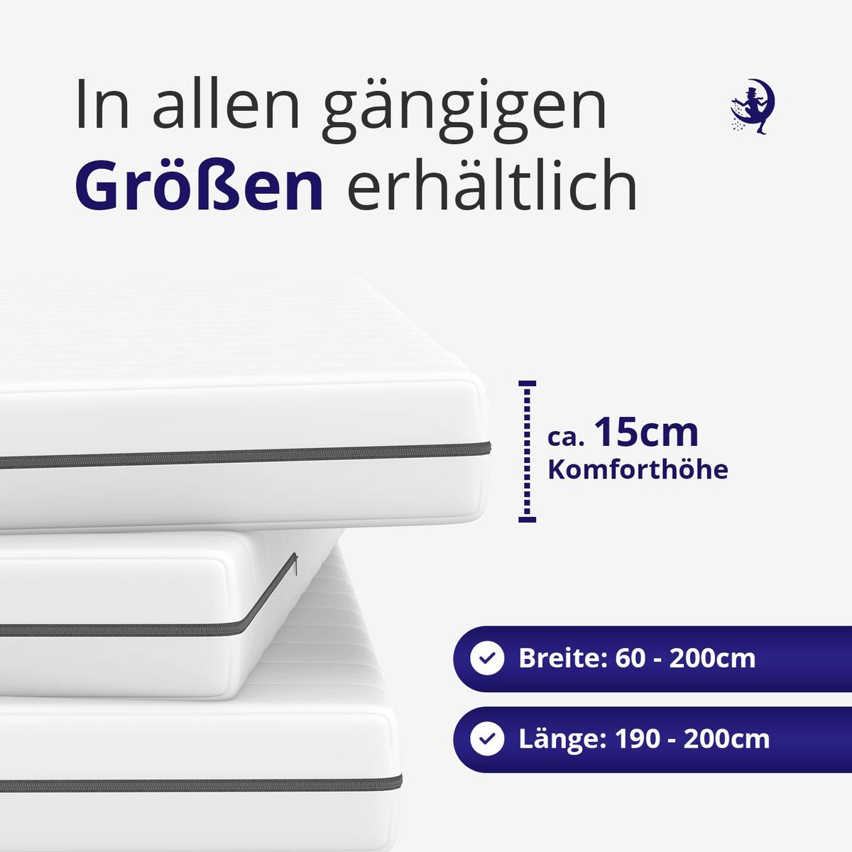 KALTSCHAUMMATRATZE 60x120 - Babymatratze mit festem Kern - für sicheren Babyschlaf - schadstoffgeprüft und waschbar - für Gitterbett und Reisebett - Weiß, Textil (60/120cm) - Mister Sandman