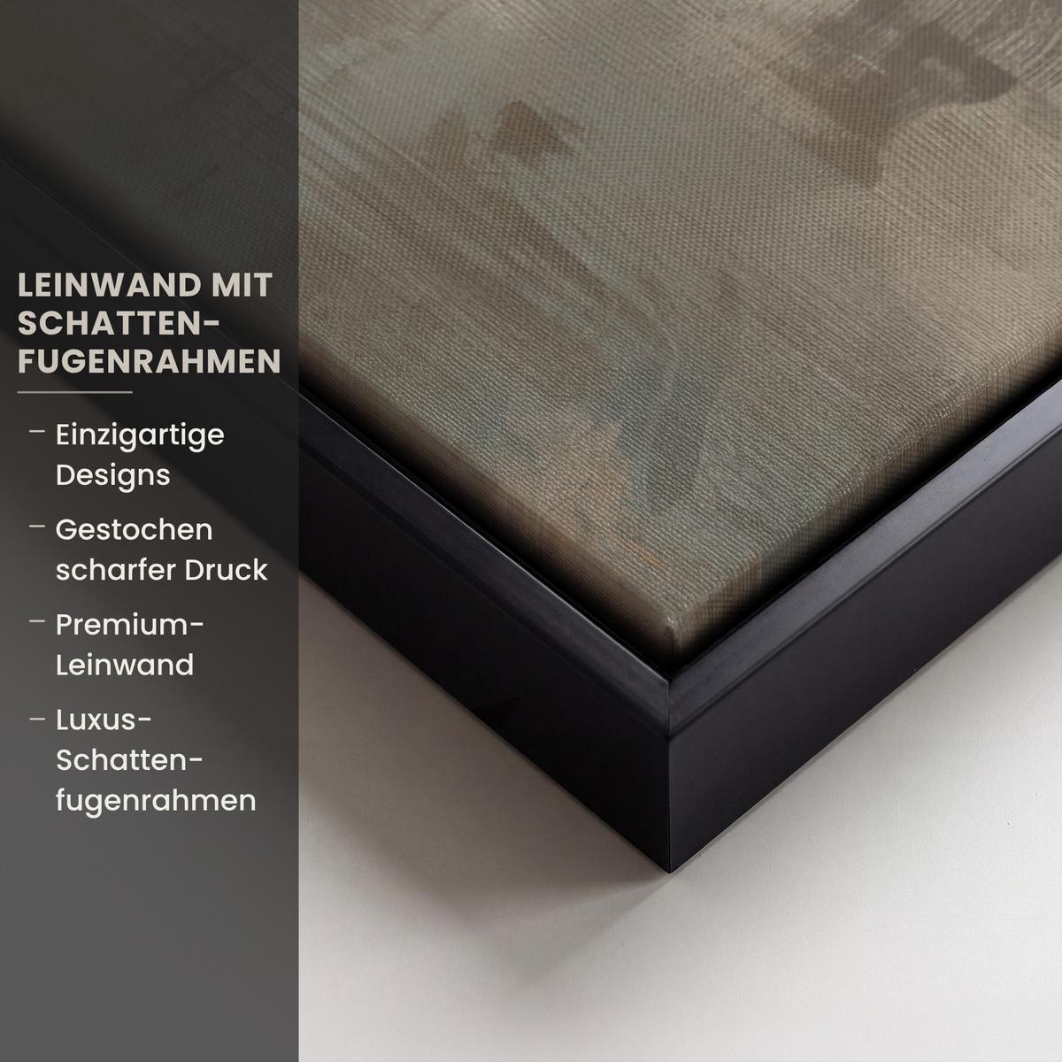 LEINWAND Bilder mit Rahmen - Abstrakt - Kreuz - Hand - Christentum - 60x40 - Hellbraun, Textil (60/40cm) - MuchoWow
