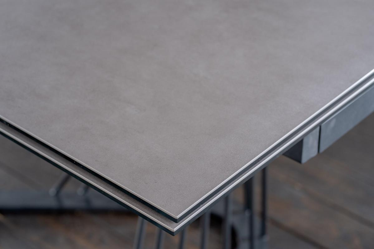 AUSZIEHTISCH ELOISE Schwarz Metall, Glas - Schwarz, Metall (90/180/76cm) - KAWOLA