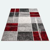KURZFLORTEPPICH, kariert, Rot, 60 x 100 cm - Rot, Textil (100/60cm) - KADIMA DESIGN