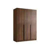 KLEIDERSCHRANK Calia I - Nussbaumfarben/Schwarz, Holzwerkstoff/Metall (150/215/58cm) - MIRJAN24