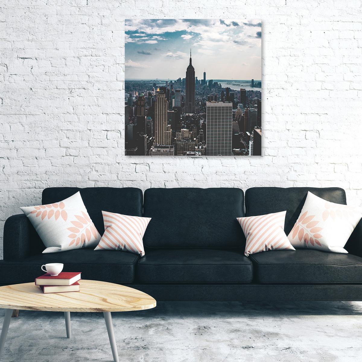 WANDBILD städte und architektur grau - Grau, Textil (30/30cm) - Feeby
