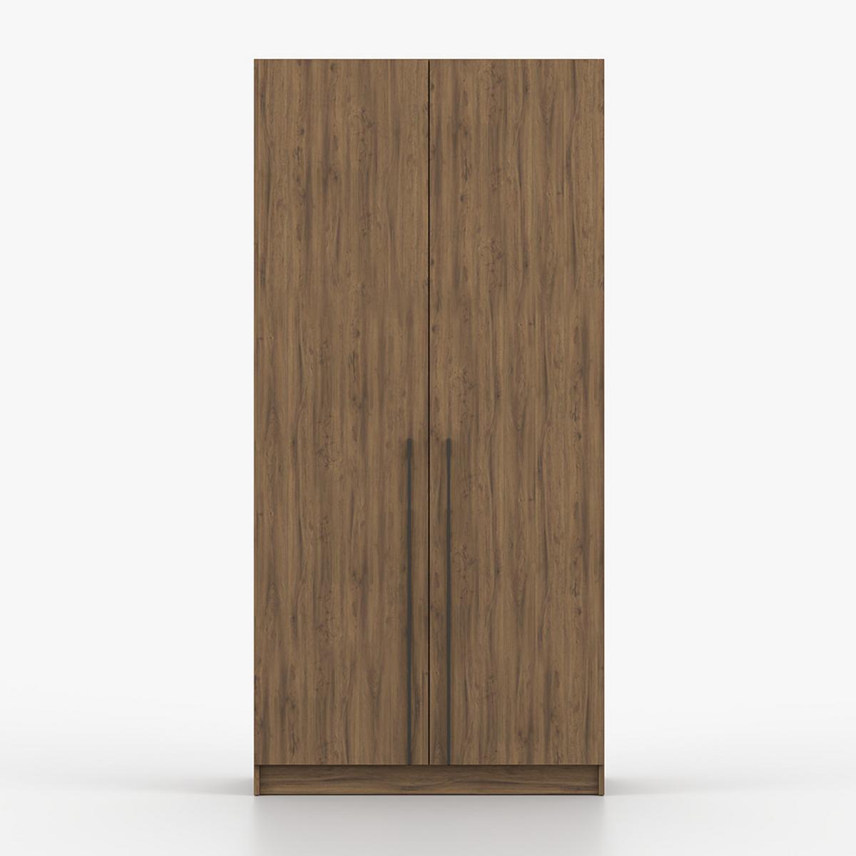 DREHTÜRENSCHRANK ROSA III 2D 100/210/55, 2-türig, Nussbaum - Nussbaumfarben, Holzwerkstoff (100/210/55cm) - imoebel24