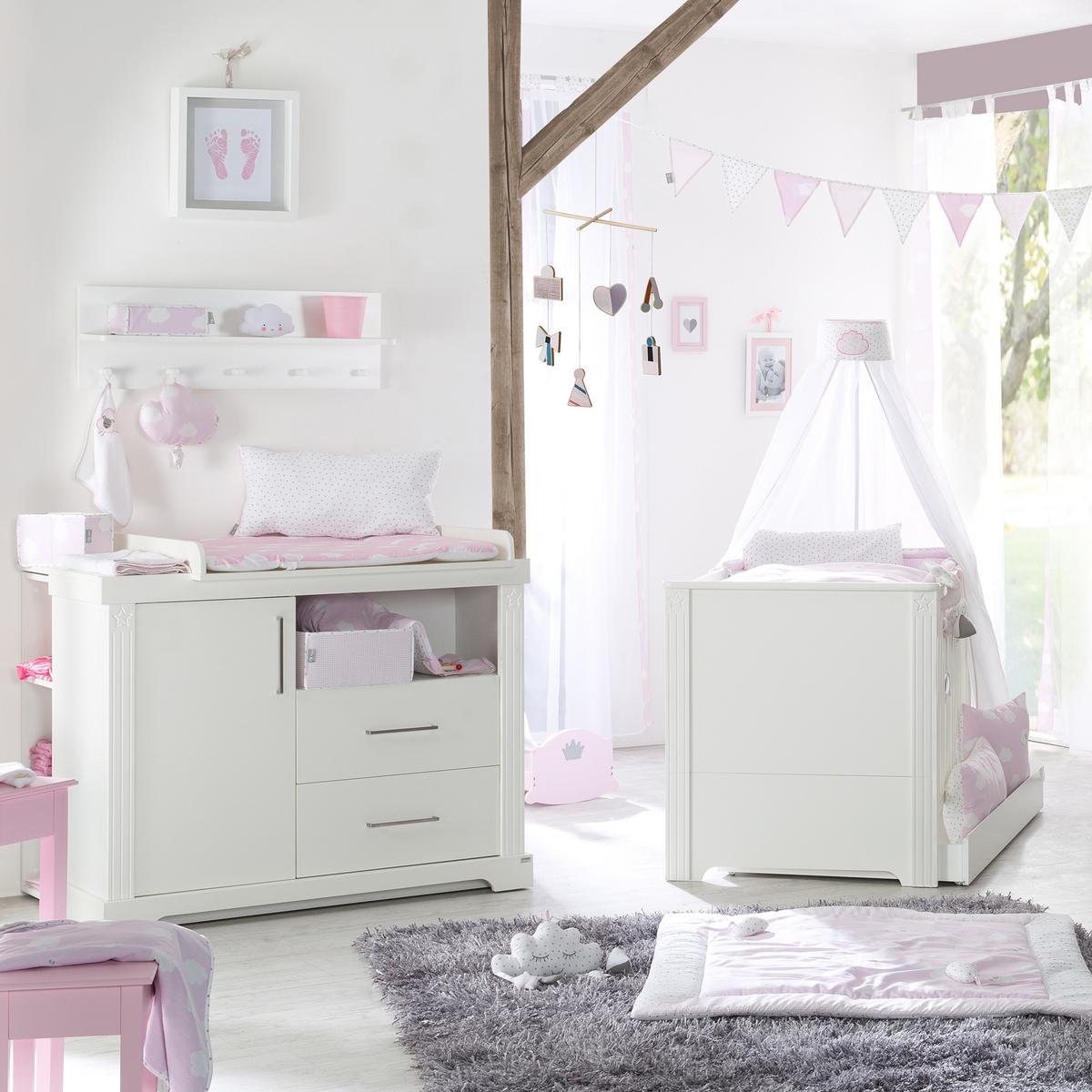 BABYZIMMER-SET Maxi 2-teilig - Weiß, Holzwerkstoff (78/83/143cm) - Roba