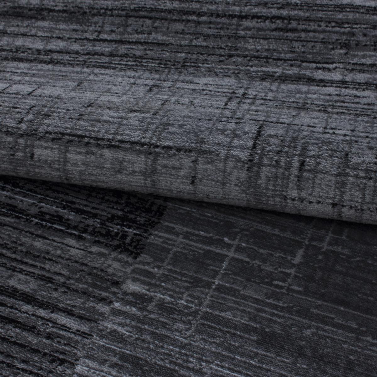TEPPICH Kurzflor INN in Schwarz, abstrakt kariert, 120 x 170 cm - Schwarz, Textil (120/170cm) - KADIMA DESIGN