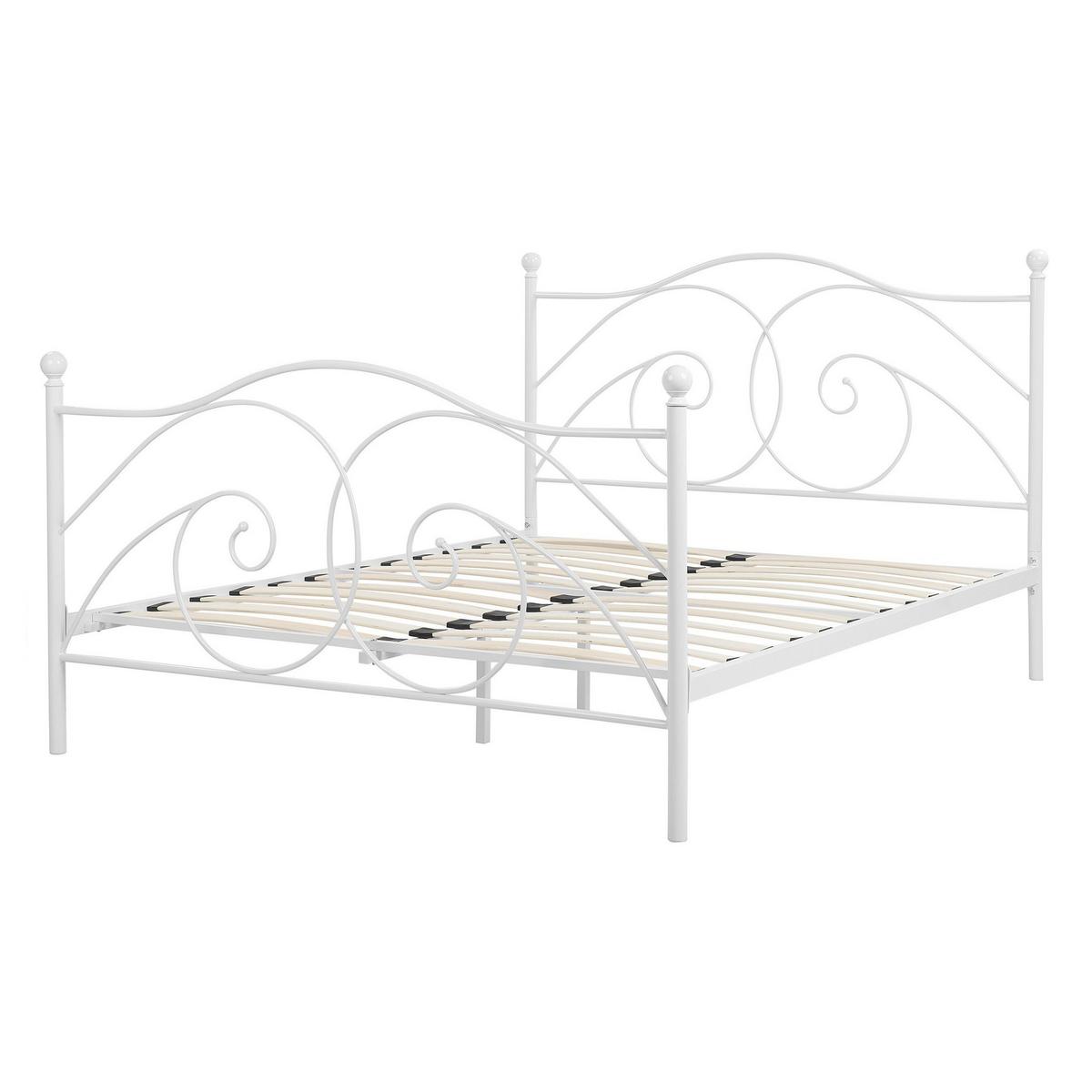 METALLBETT 140/200 cm Weiß Dinard - Weiß, Metall (140/200cm) - Beliani