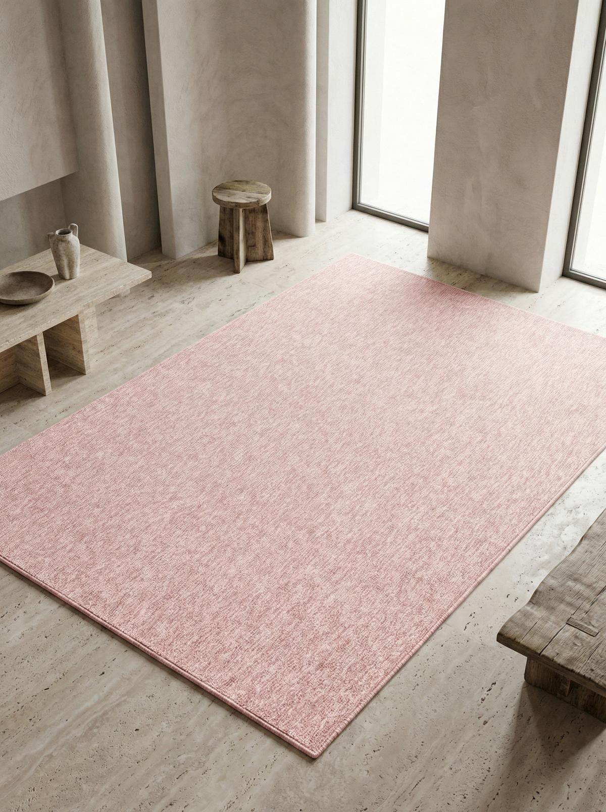 KURZFLORTEPPICH AMMER, einfarbig, Rosa, 200 x 290 cm - Rosa, Textil (290/200cm) - KADIMA DESIGN