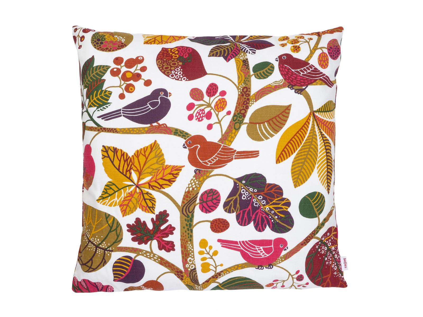 KISSENHÜLLE Zauberwald elfenbein-bunt Baumwolle 50/50 cm - Ecru/Multicolor, Textil (50/50cm) - beties Heimtextil
