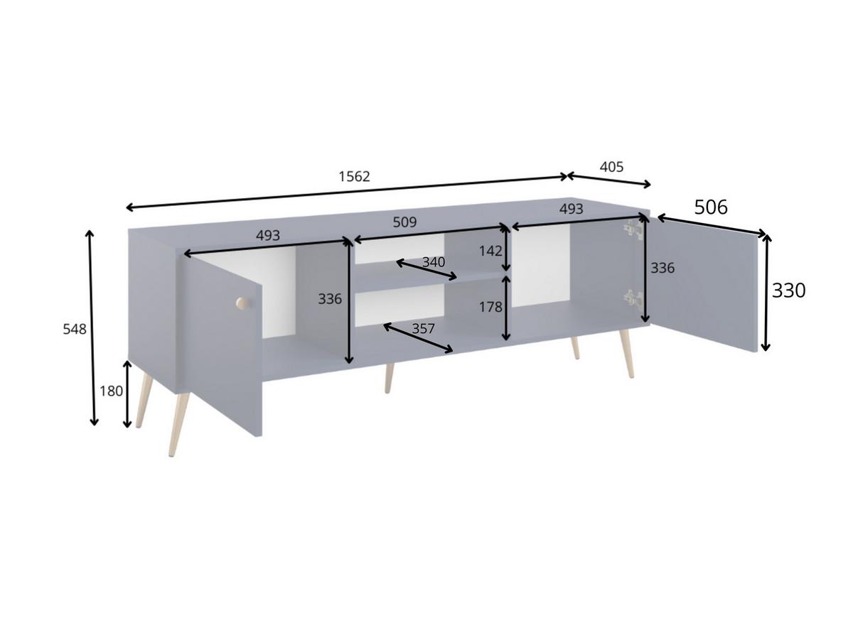 TV-SCHRÄNK Wüstensand 156/55/41 - Kaschmir, Holzwerkstoff (156/55/41cm) - RAUMHIRSCH FURNITURE
