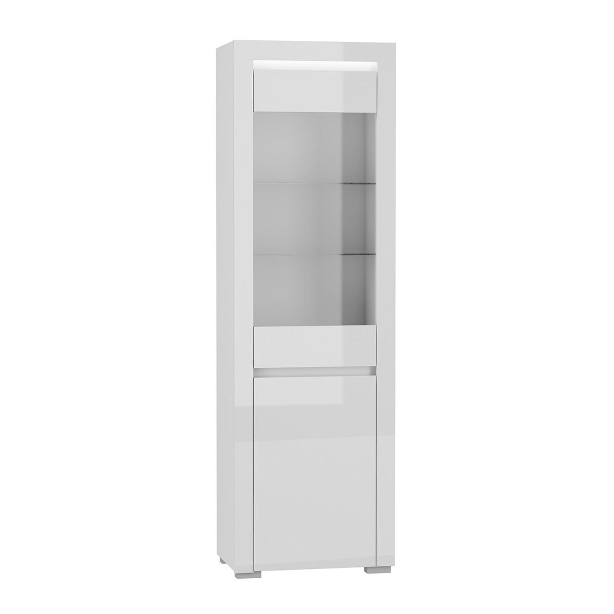 VITRINE Kasla Weiß - Weiß, Holzwerkstoff (60/195/39cm) - Petits-meubles