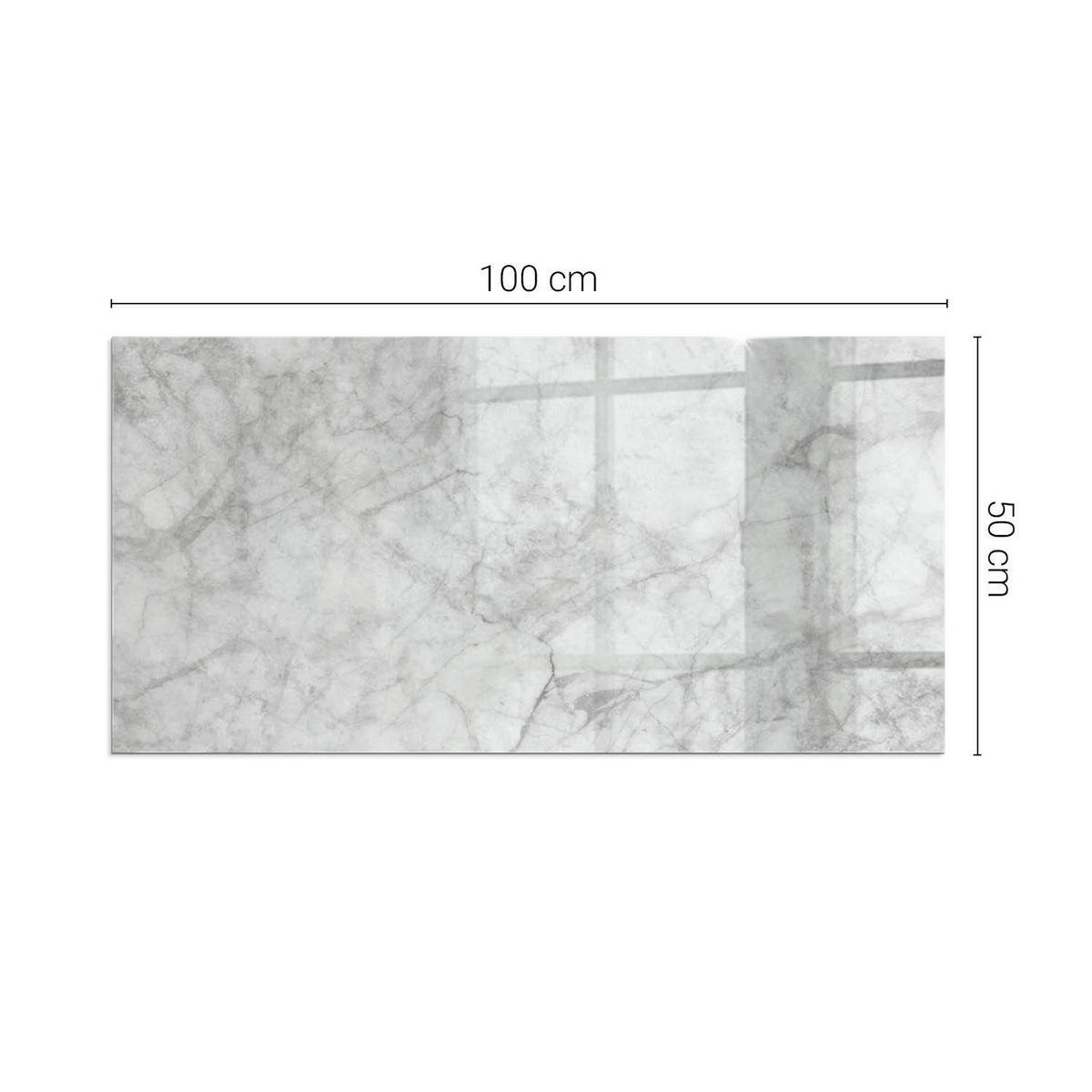 GLASPLATTE für Kamin 100x50 cm - Grau, Glas (100/50/0.4cm) - TULUP