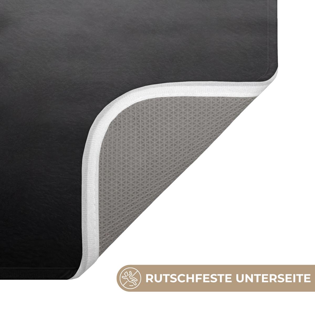 WC-VORLEGER Schwäne - Herz - Schwarz - Weiß WC Teppich 50x80 cm - Schwarz, Textil (50/1cm) - OnlyWow