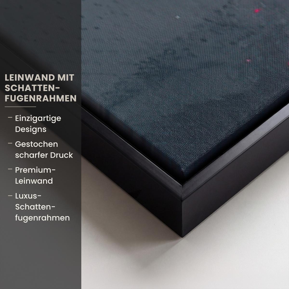 LEINWAND Bilder mit Rahmen - Abstrakt - Graffiti - Farbenfroh - Farbspritzer - 80x120 - Multicolor, Textil (80/120cm) - MuchoWow