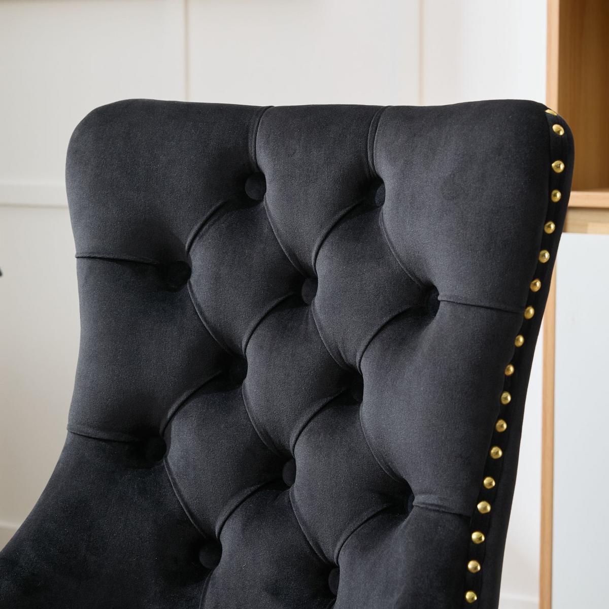 DREHSTUHL samt schwarz höhenverstellbar 360grad - Schwarz, Textil (63/98/50cm) - Urban Meuble