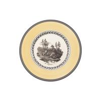 FRÜHSTÜCKSTELLER Audun Chasse weiß-grau-gelb ø 21,6 cm - Gelb/Weiß, Keramik (21.6cm) - Villeroy & Boch