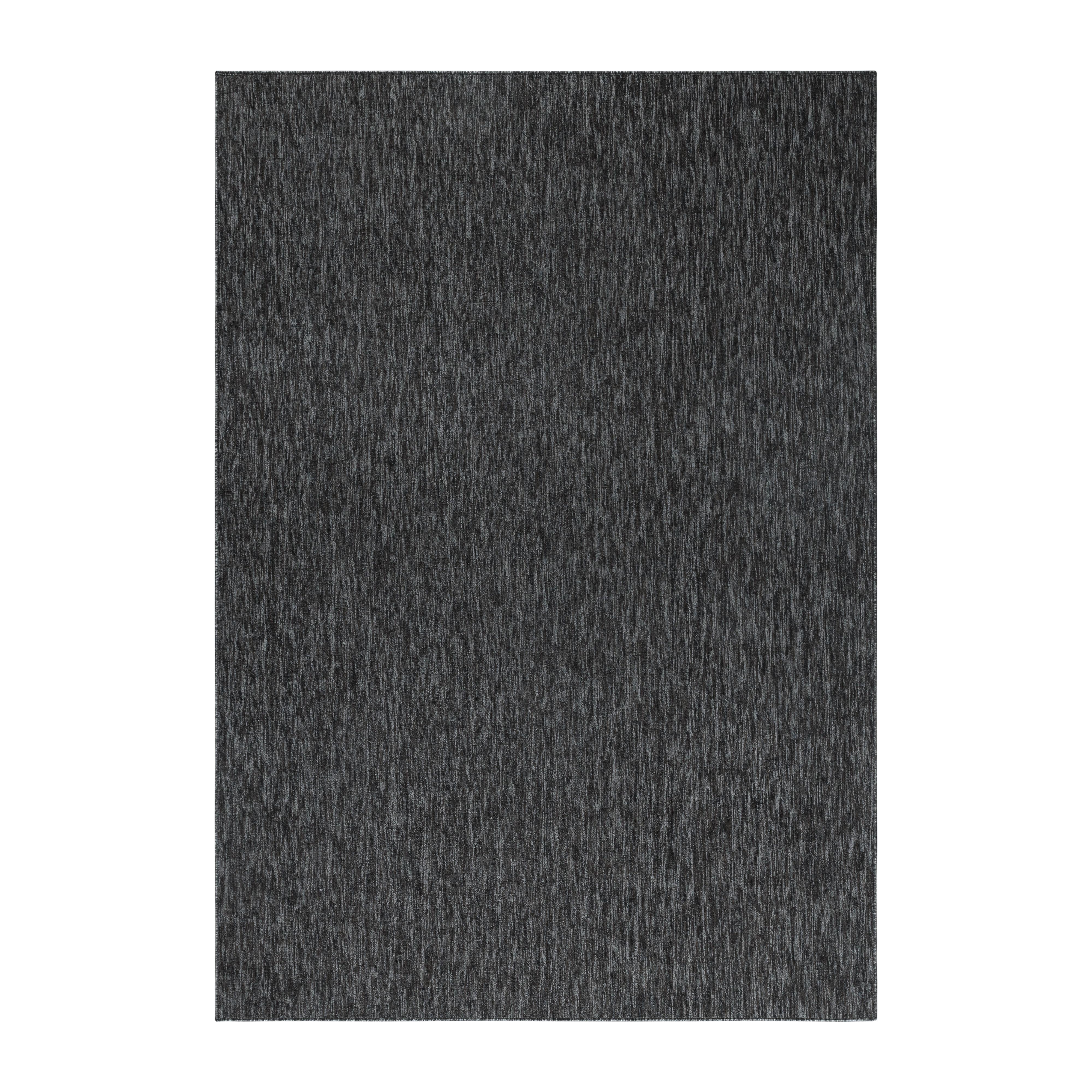 KURZFLORTEPPICH AMMER, einfarbig, Anthrazit, 240 x 340 cm - Anthrazit, Textil (340/240cm) - KADIMA DESIGN