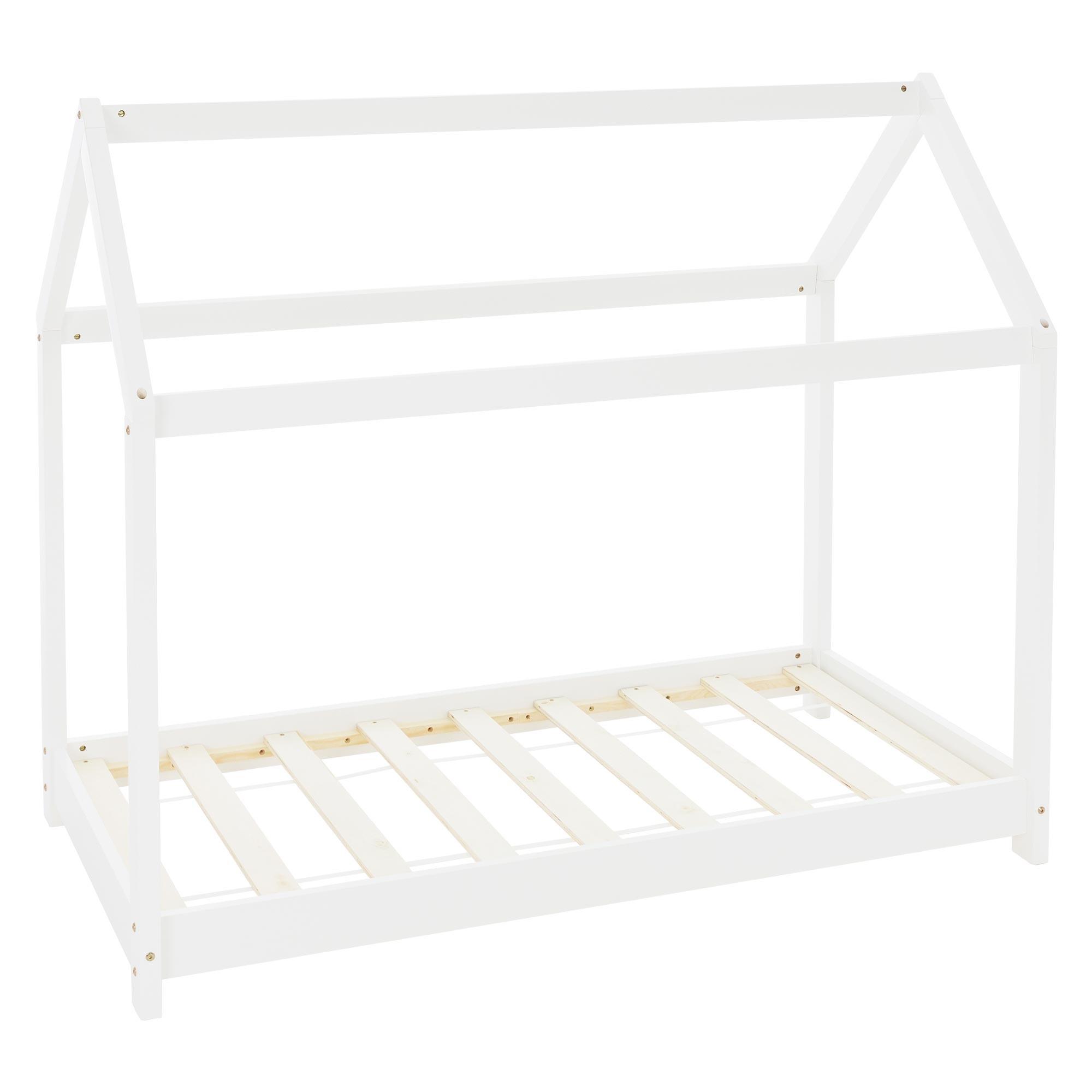 KINDERBETT mit Dach 80x160 cm Weiß - Weiß, Holz (80/160cm) - ML-DESIGN