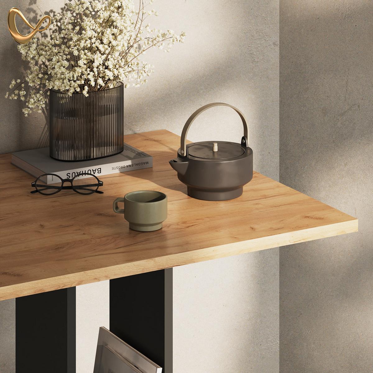 BARTISCH Regusa Goldkraft Eiche/Anthrazit 65 x 65 cm - Honigeiche/Anthrazit, Holzwerkstoff (65/65/106cm) - Livinity®