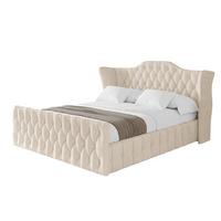 POLSTERBETT mit Bettkasten, Fußteil und Lattenrost, Boxbett ohne Matratze - MODY-Z 120x200 Beige - Creme, Holzwerkstoff/Textil (120/200cm) - ALTDECOR