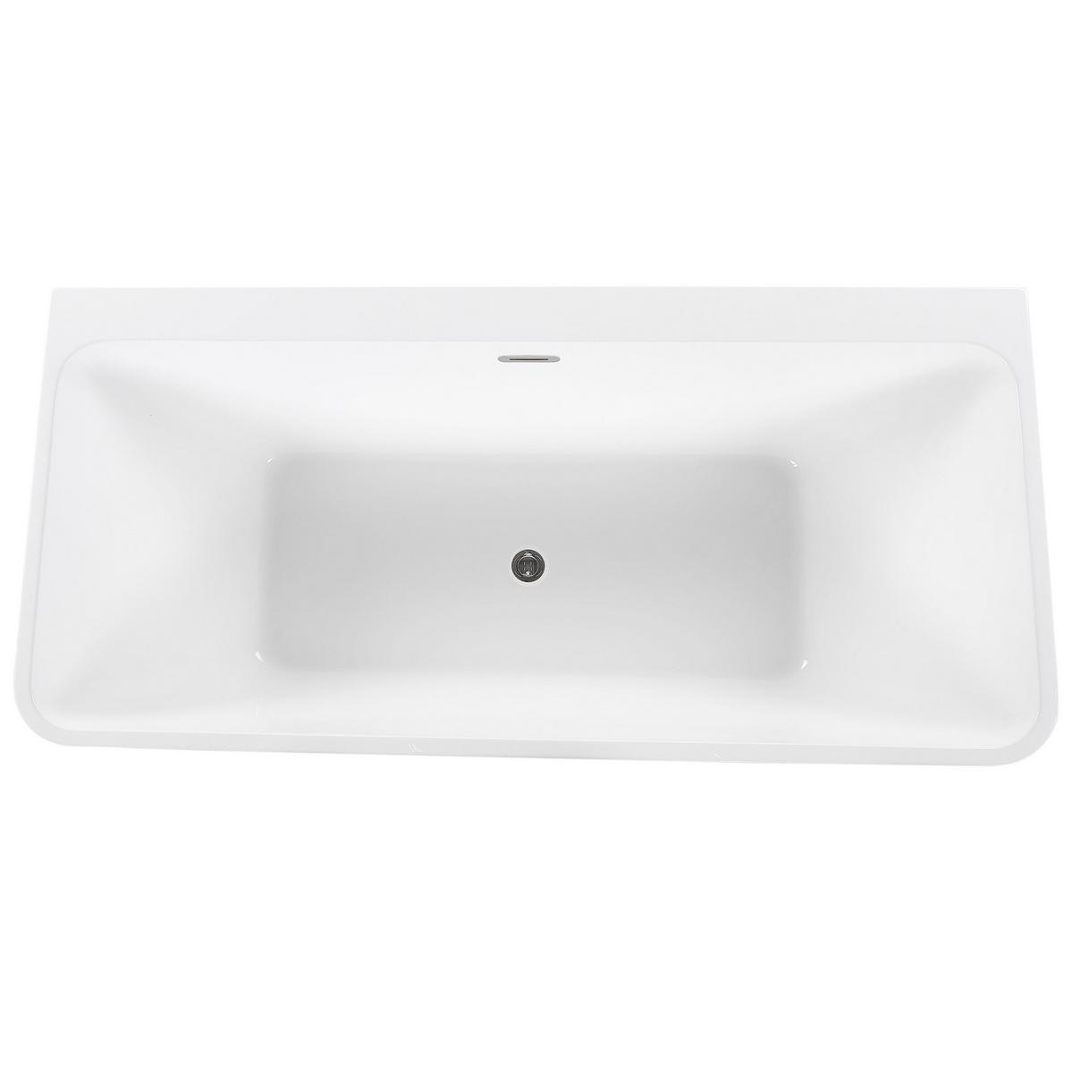 BADEWANNE 80x170x60 cm weiß Hassel - Weiß, Kunststoff (80/60/170cm) - Beliani