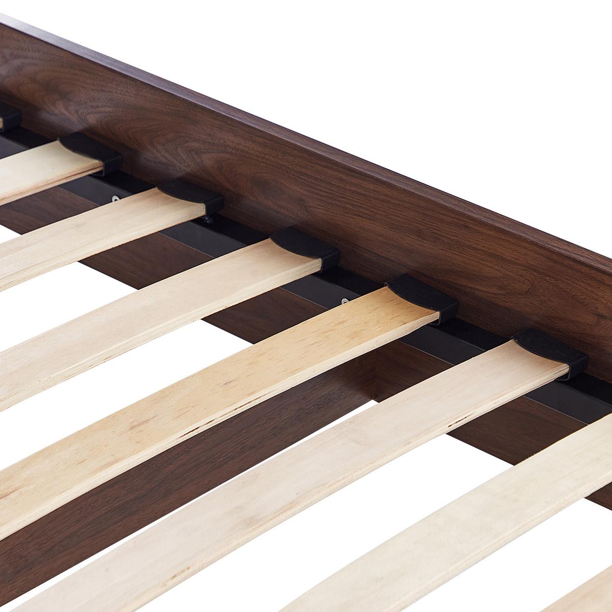 BETT mit Lattenrost 160/200 cm Braun Monpazier - Braun/Naturfarben, Holzwerkstoff (160/200cm) - Beliani