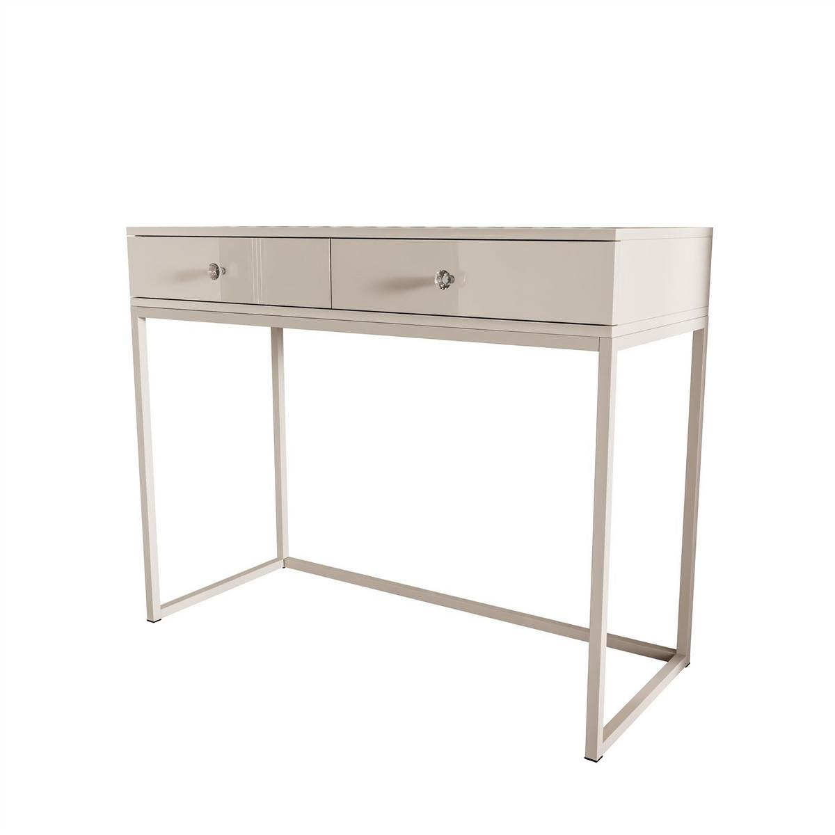 KONSOLE Glamour auf Kaschmir-Gestell mit Kristallgriff - Kaschmir/Transparent, Holzwerkstoff (100/81/42cm) - Lookway