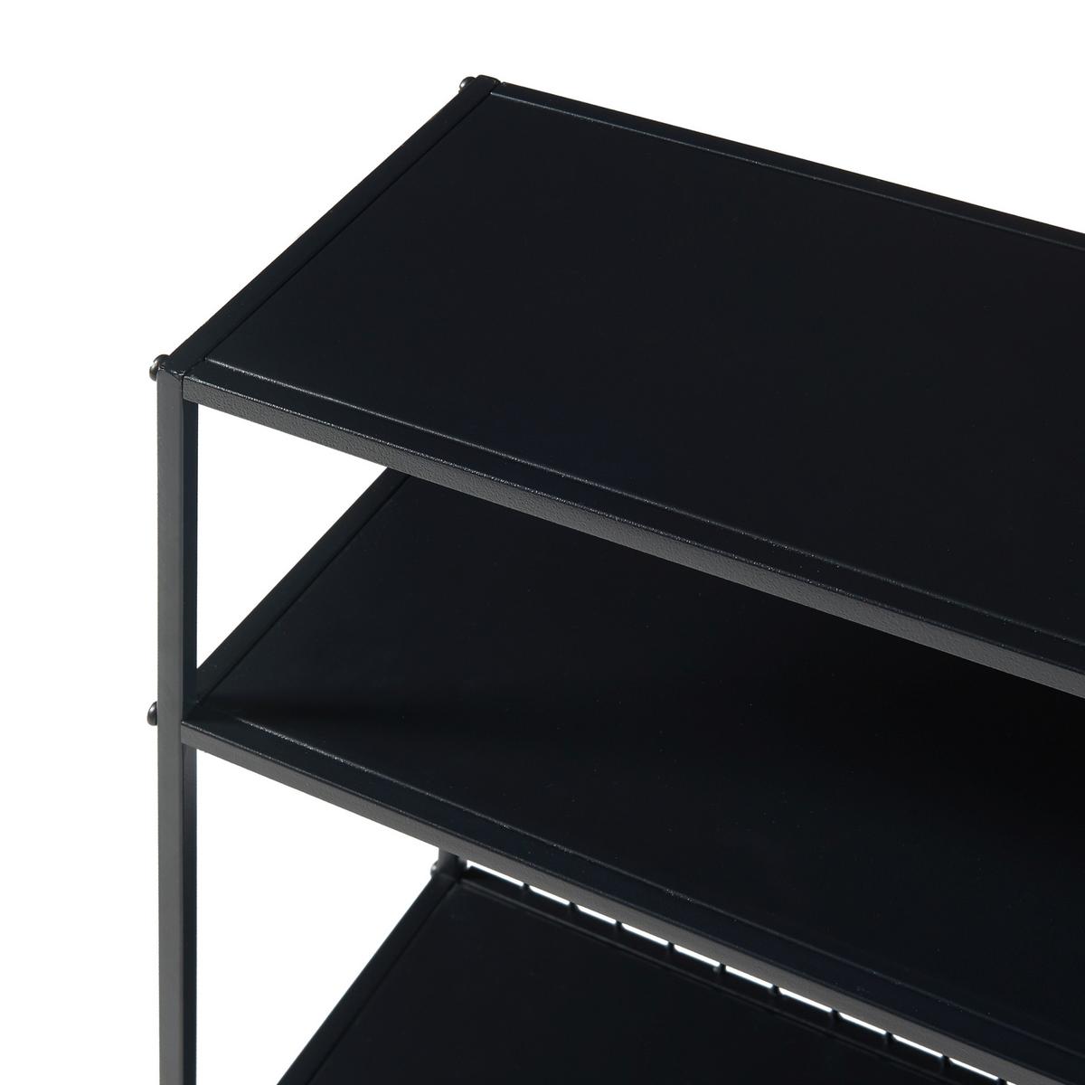 KONSOLENTISCH Beesel - Schwarz, Metall (20/60/65.5cm) - [en.casa]