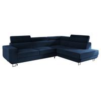 ECKSOFA Fonti, Seite: Rechts - Blau, Holz/Textil (253/188cm) - MIRJAN24