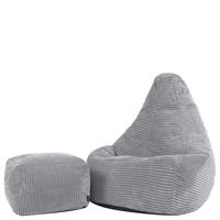 KINDERSITZSACK mit Hocker Dalton Cord - Grau, Textil (69/59/65cm) - icon