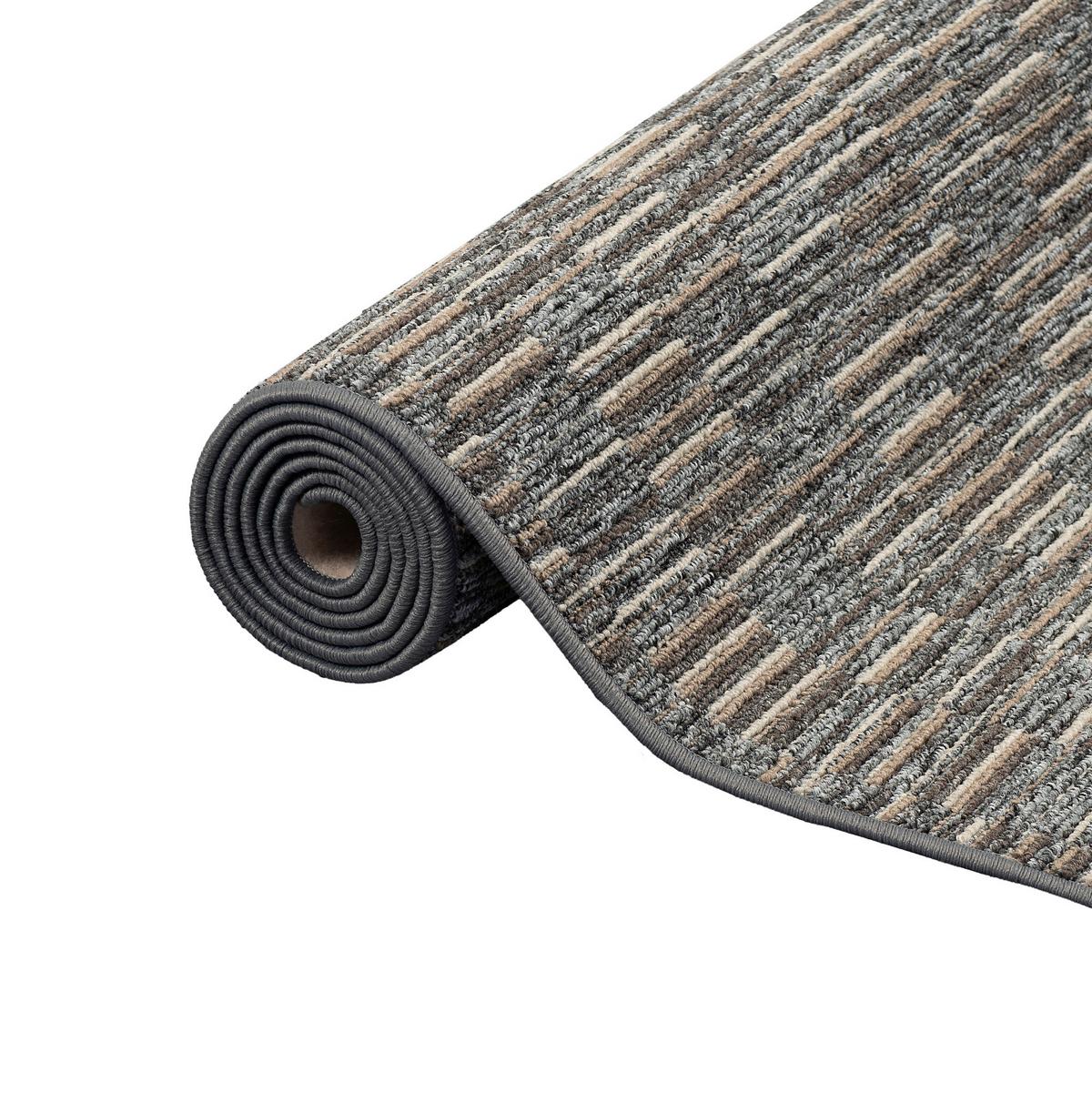 STREIFENBERBER TEPPICH MODERN STRIPES - Anthrazit, Textil (80/160cm) - Snapstyle
