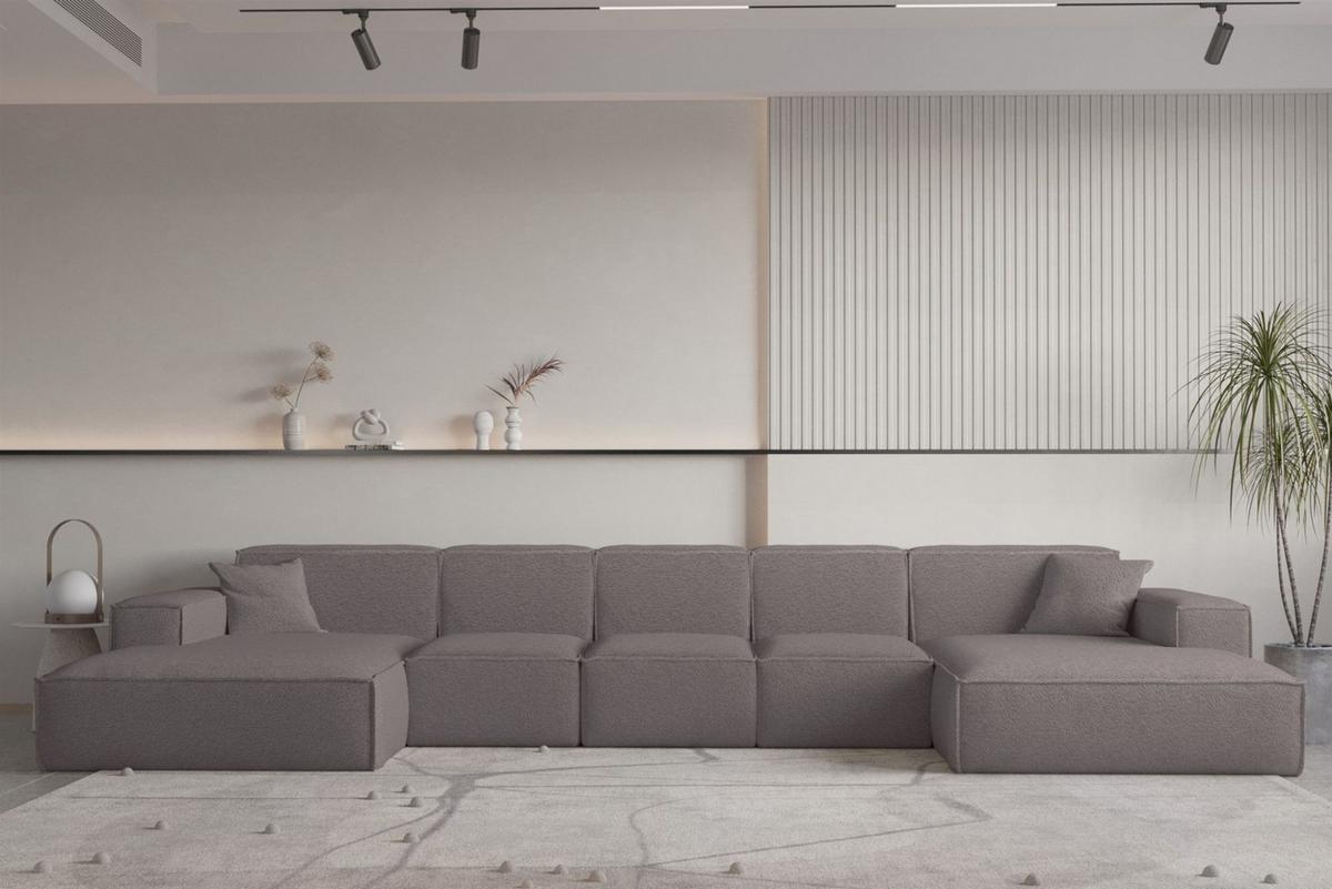 WOHNLANDSCHAFT Celes Premium Xl Bukla - Taupe, Holzwerkstoff/Textil (462/73/165cm) - Fun Möbel
