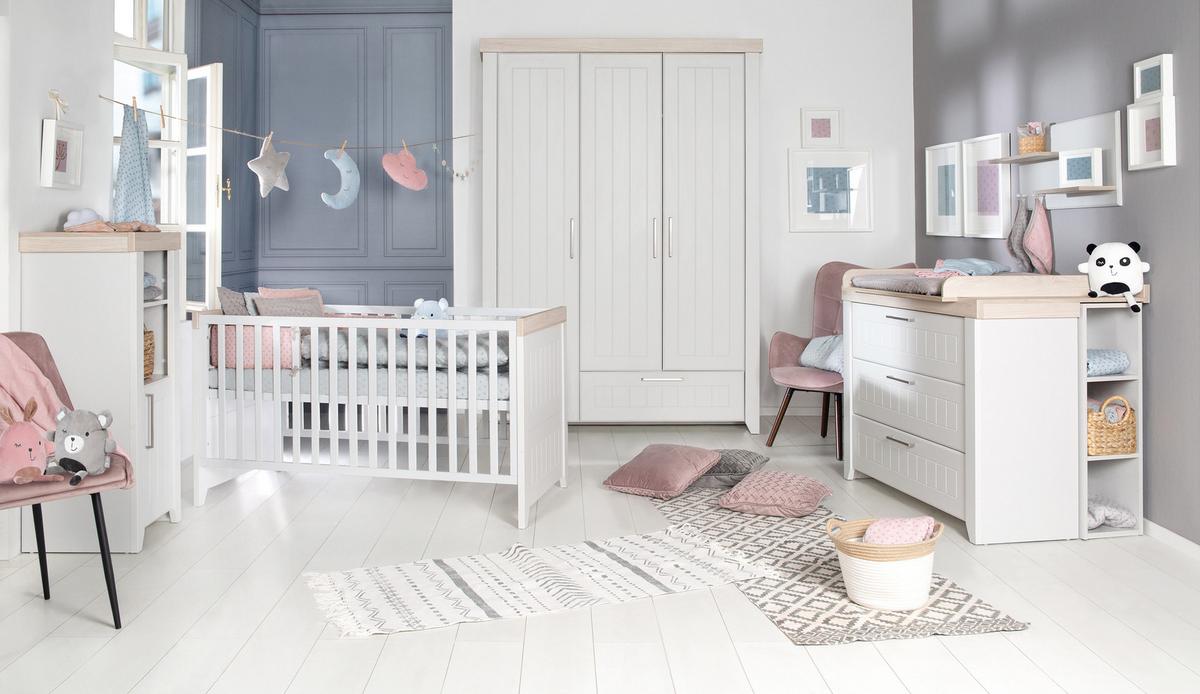 BABYBETT Helene 70 x 140 cm - Hellgrau, Holzwerkstoff (70/140cm) - Roba