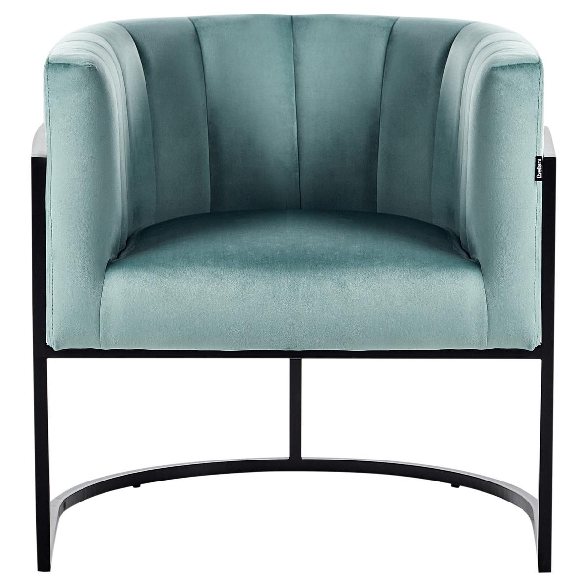 SESSEL Mintgrün Larvik II - Schwarz/Mintgrün, Textil (73/72/66cm) - Beliani