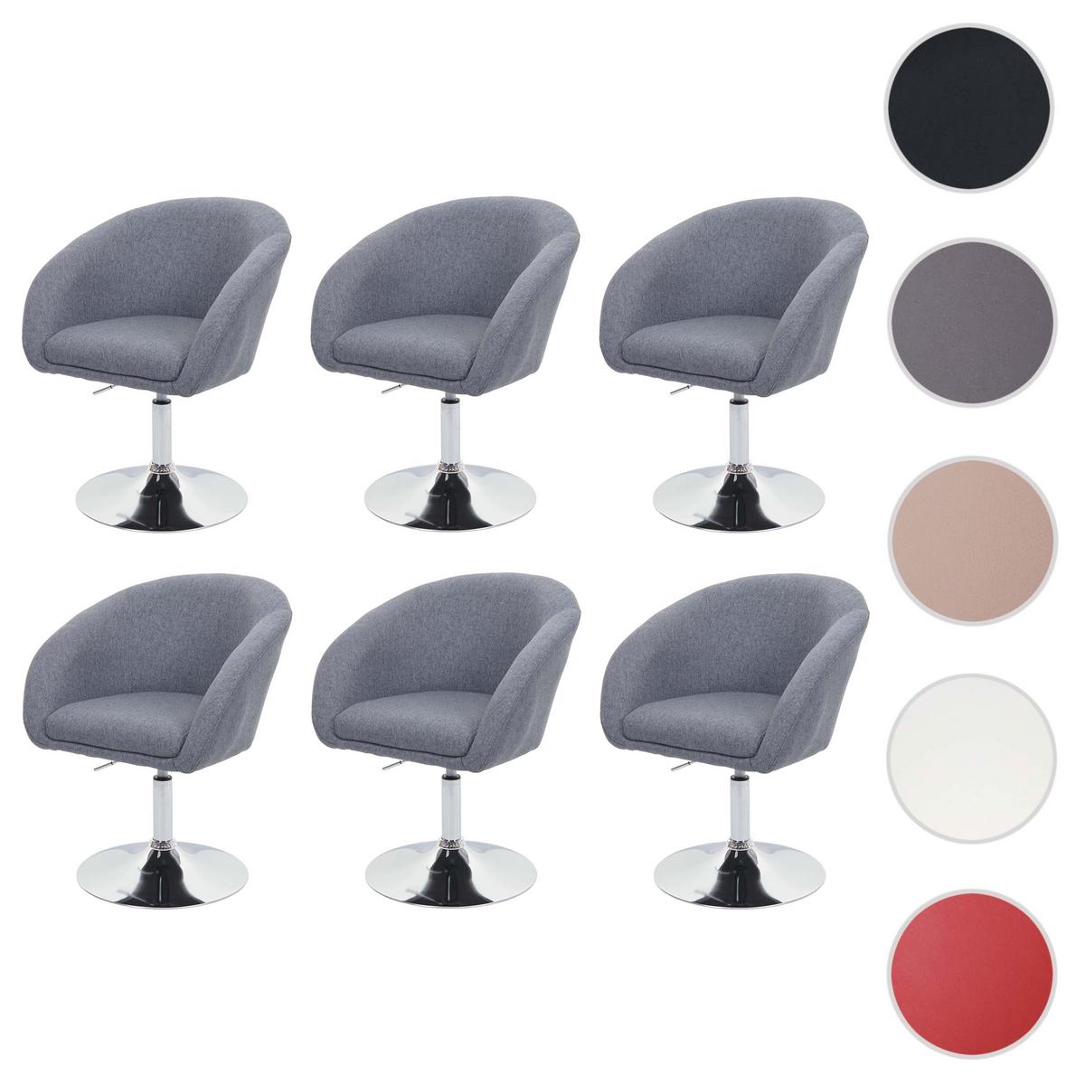 ESSZIMMERSTUHL Grau 6er-Set - Dunkelgrau/Grau, Textil (59/90/60cm) - MCW