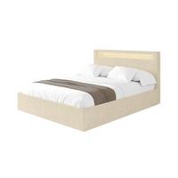 POLSTERBETT mit Bettkasten und Lattenrost, Boxbett ohne Matratze - GOLA 160x200 Beige - Beige, Holzwerkstoff/Textil (160/200cm) - ALTDECOR