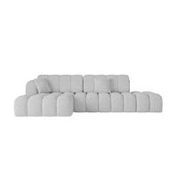 ECKSOFA mit Schlaffunktion Ottomane Links OLEA-L2 321x164x75 Grau Tissu - Graphitfarben/Schwarz, Holzwerkstoff/Kunststoff (321/164cm) - ALTDECOR
