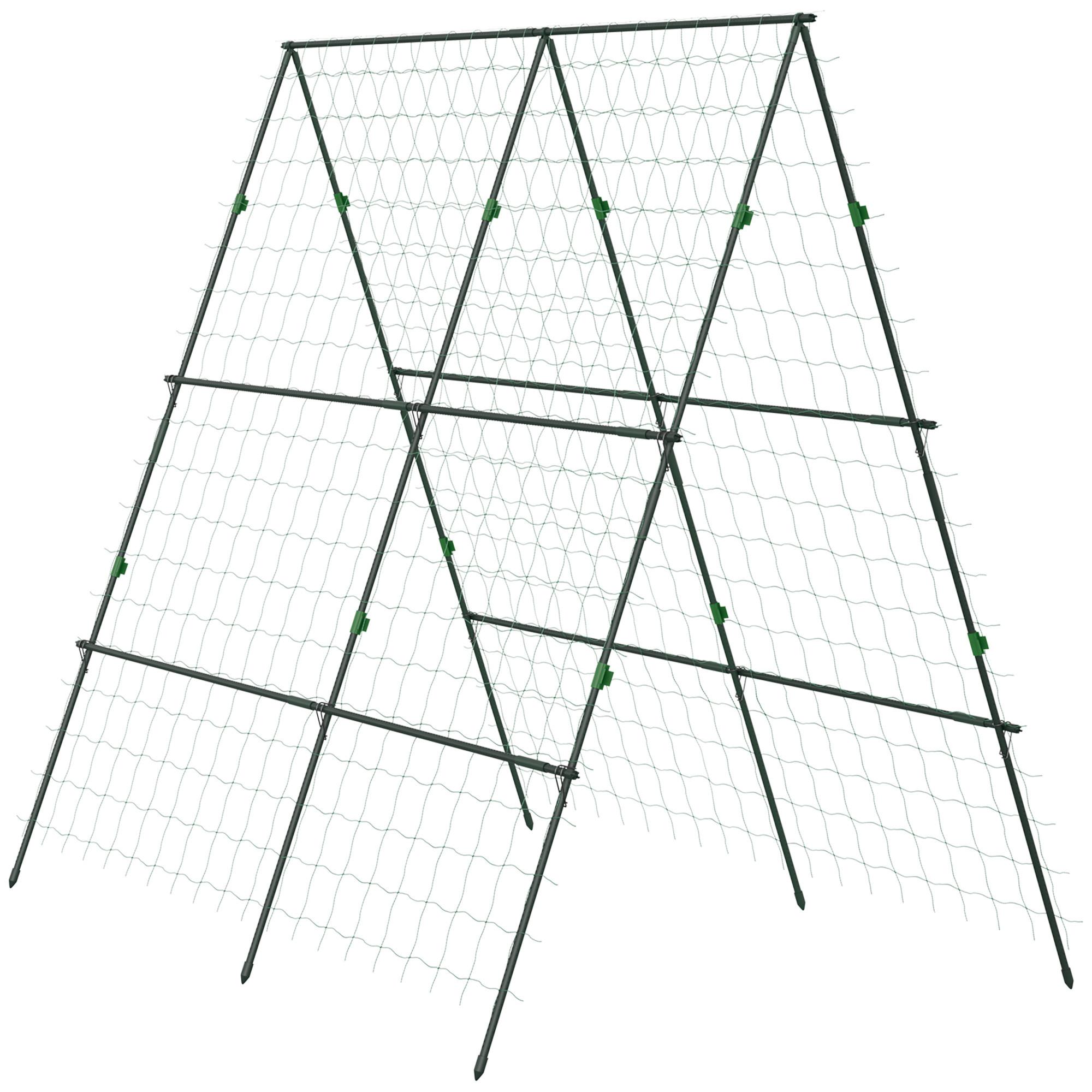 PFLANZENGITTER verstellbar, Grün, 180 x 100 x 180 cm - Grün, Kunststoff/Metall (100/180/180cm) - Outsunny