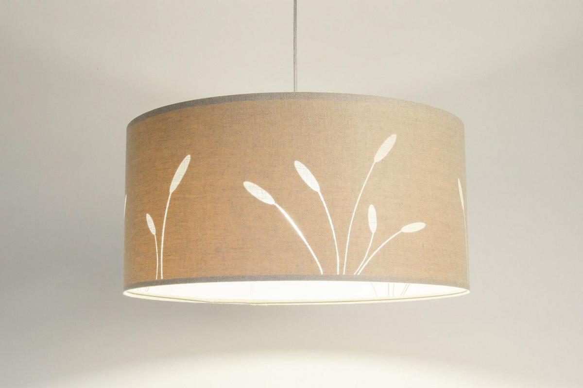 HÄNGELEUCHTE Taupe 60/100 cm - Taupe/Beige, Kunststoff (30/0.8/100cm) - ONZENO
