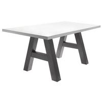ESSZIMMERTISCH Elia 4 160 x 90 x 75 Esstisch Graphit/Weiß Matt Lack - Weiß, Holz (160/90/75cm) - 58aufmkessel