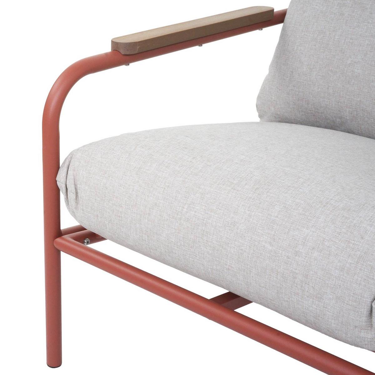 GARTENBANK Rot - Rot, Metall (125/81/81cm) - MCW