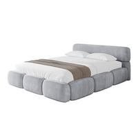 POLSTERBETT mit Bettkasten und Lattenrost, Boxbett ohne Matratze - ELVA-v1 180x200 Hellgrau - Hellgrau, Holzwerkstoff/Textil (180/200cm) - ALTDECOR