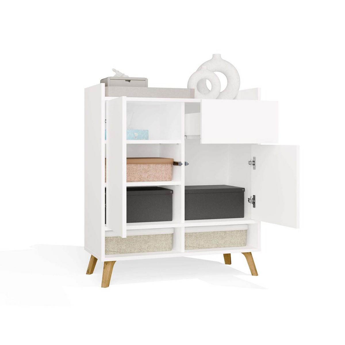 KOMMODE Weiß 80/92/35 - Weiß, Holzwerkstoff (80/92/35cm) - RAUMHIRSCH FURNITURE