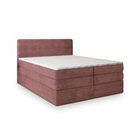 BOXSPRINGBETT LUNERA 180x200 cm mit Matratze und Topper - Rosa - Rosa, Holz (180/200cm) - MASSENO