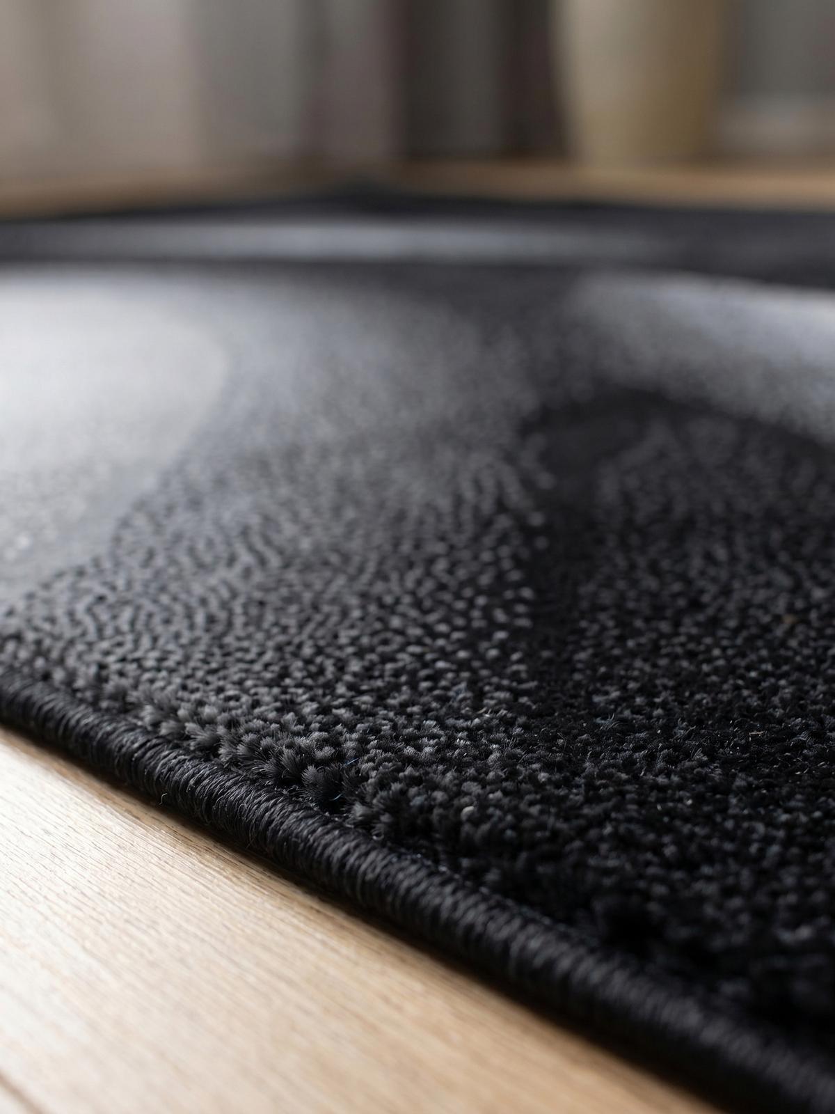 TEPPICH Kurzflor INN in Schwarz, mit Farbverlauf, 80 x 300 cm - Schwarz, Textil (80/300cm) - KADIMA DESIGN