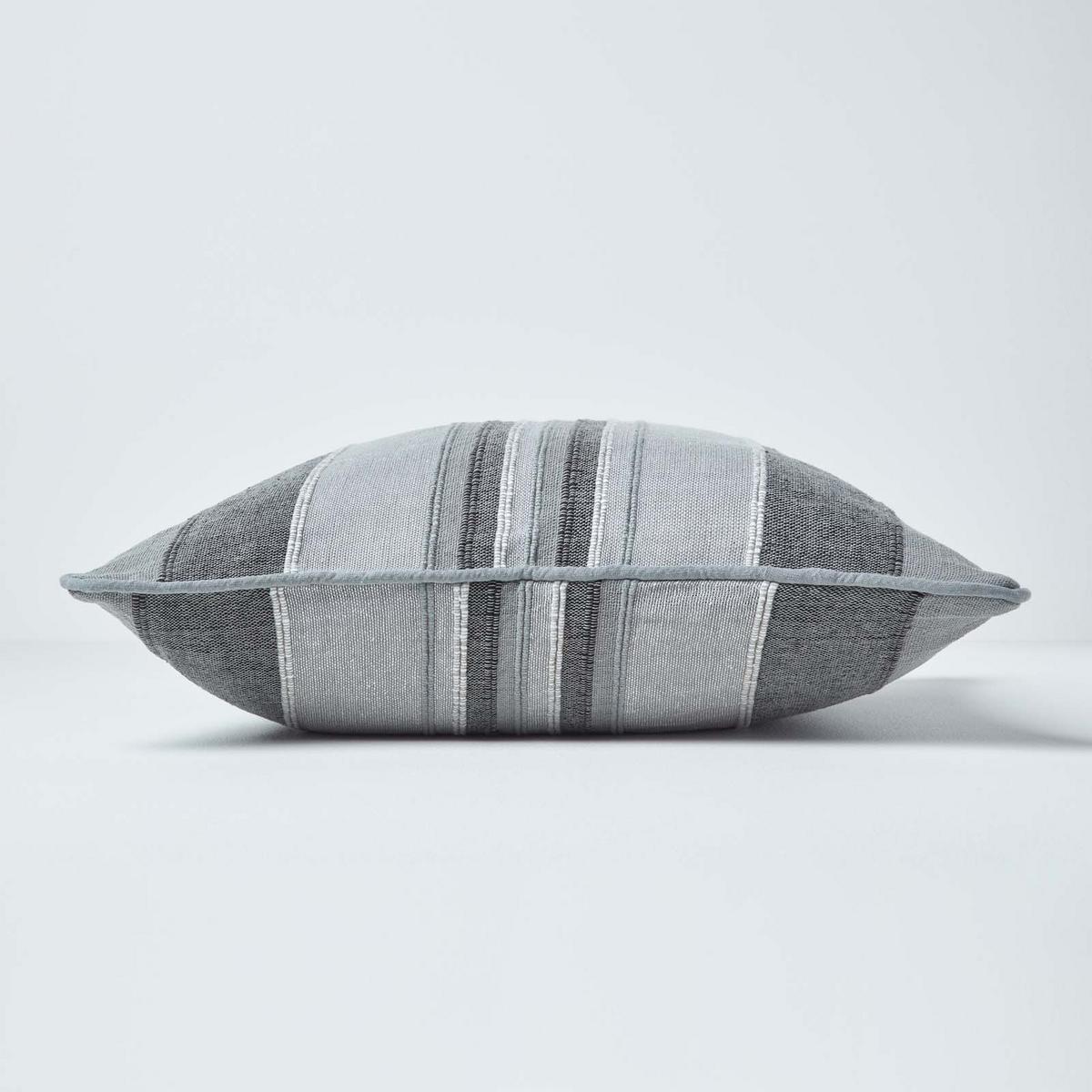 KISSENHÜLLE Morocco Stripe 45/45 cm, 100% Baumwolle - Grau, Textil (45/45cm) - Homescapes