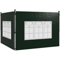 PAVILLON-SEITENTEILE 2 TLG. mit Fenster Dunkelgrün - Dunkelgrün, Kunststoff (1/193/293cm) - Outsunny