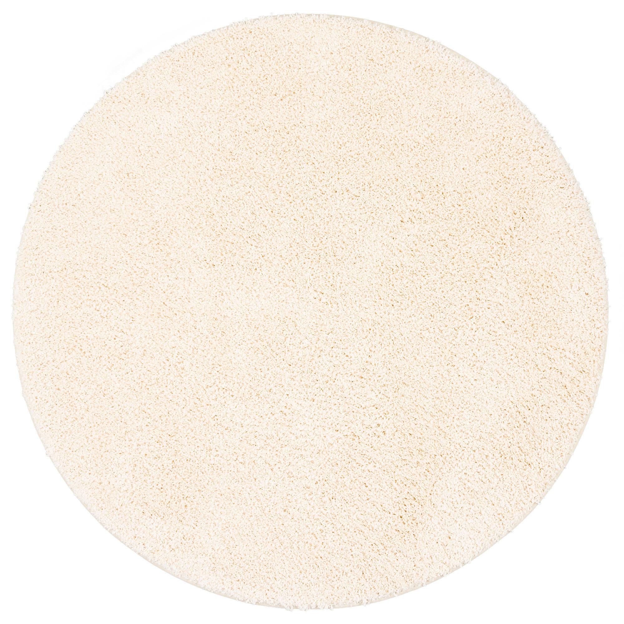 LUXUS HOCHFLOR LANGFLOR TEPPICH MILANO RUND - Creme, Textil (133/133cm) - Snapstyle