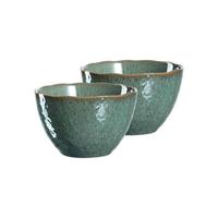 KERAMIKSCHALEN Matera Grün ø 15.3 cm 2er Set - Grün, Keramik (15.3cm) - Leonardo Living