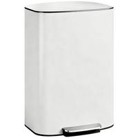 KÜCHEN-MÜLLEIMER Edelstahl Cremeweiß - Creme, Metall (36.5/62.2/45.1cm) - HOMCOM