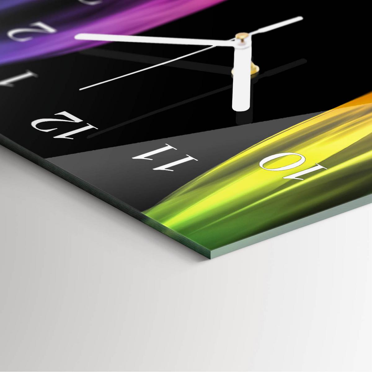 WANDUHR aus Glas 30x60 cm - Abstraktion - Multicolor, Glas (30/60/0.4cm) - TULUP